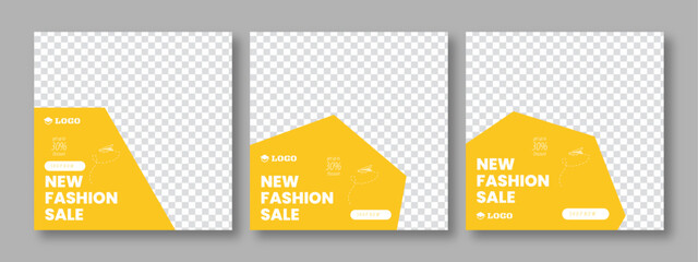Modern social media post Fashion Sale Yellow color minimalistic. New collection yellow color sale poster elegant sale and discount promotional advertising banner. 
