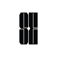 SE monogram logo design letter text name symbol monochrome logotype alphabet character simple logo