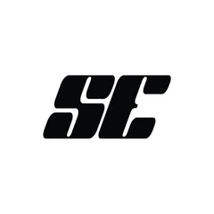 SE monogram logo design letter text name symbol monochrome logotype alphabet character simple logo