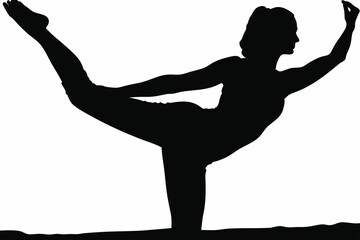 Female Yoga Pose Silhouette