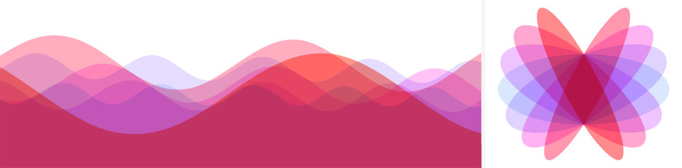 Abstract ocean seascape. Sea surface with waves. Sphere. Geometric design of different overlapping elements. Cover design template. 3d vector illustration for banner, flyer, poster or brochure.