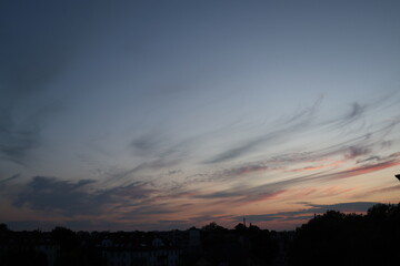 orange sunset in the sky