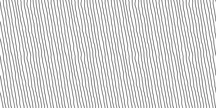 Diagonal striped seamless pattern with hand drawn pencil textured thin lines. Horizontal background with sketchy scribble stripes in black and white colors. Bright abstract vector seamless wallpaper