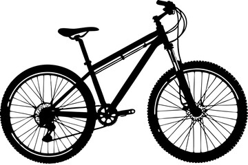 Mountain Bike Silhouette Powerful Design for Cycling Enthusiasts