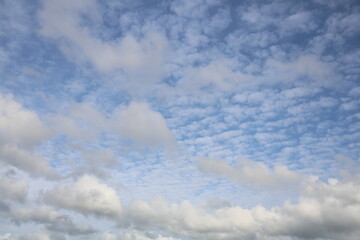 blue sky with small white clouds