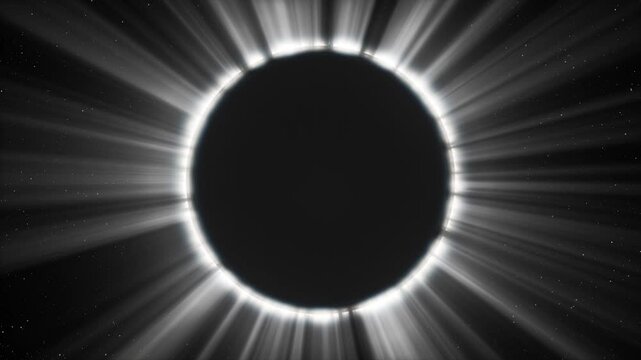 Coronal Light: Visualizing a Solar Eclipse in Space. 4K Animation