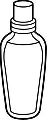cosmetic cleansing bottle outline drawing.