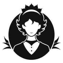 Stylized Maid Avatar with a Decorative Headband and Laurel Wreath a Classic Symbol of Domestic Service and Elegance