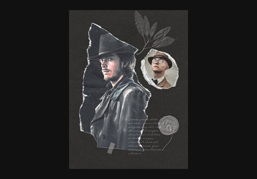 Ripped Photo Effect Torn Paper Mockup