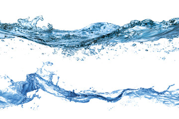 4k water splash effect element on white background transparent, png, dicut