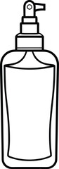 Essence Mist Bottle Outline Vector.