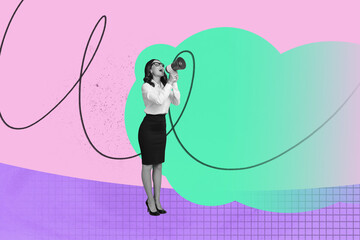 Composite zine pop trend collage of happy girl guy dance weekend party celebration holiday chill occasion relax boogie mockup