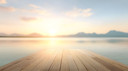 Scenic Sunrise View from a Wooden Deck