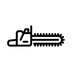 Wood Cutter Machine outline icon. industrial cutter black line illustration.

