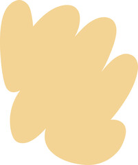 Freeform Abstract Yellow Rounded Shape
