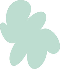 Freeform Abstract Mint Green Curved Shape