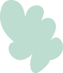 Freeform Abstract Mint Green Leaflike Form