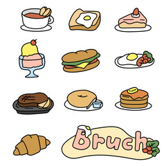 Brunch Set Illustration