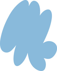 Freeform Abstract Blue Layered Cutout Shape