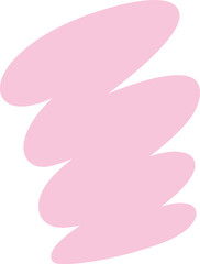 Freeform Abstract Pink Zigzag Organic Shape