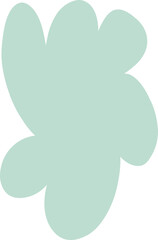 Freeform Abstract Mint Green Botanical Shape