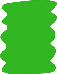 Freeform Abstract Green Zigzag Shape