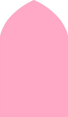 Islamic Arch Shape In Warm Pink Hue