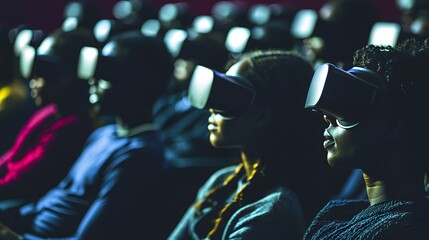Engaged Audience Experiencing Virtual Reality Technology in Theater