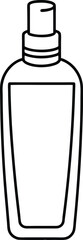 Outline illustration of sunscreen bottle.