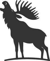 Vector moose animal drawing silhouette