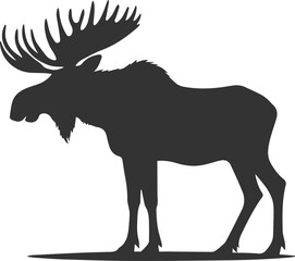 Vector moose animal drawing silhouette