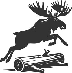 Vector moose animal drawing silhouette