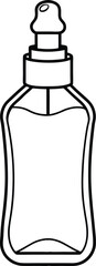 Vector Outline of Essence Mist Bottle.