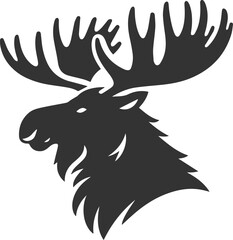 Vector moose animal drawing silhouette