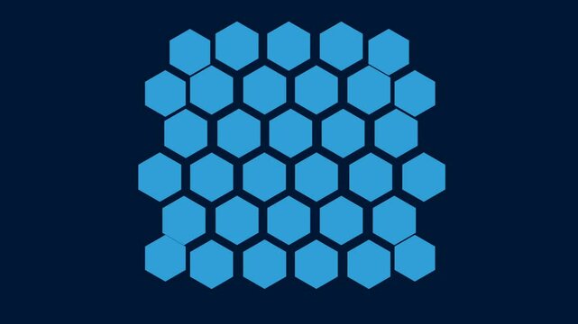 Pulsing Hexagon Grid Animation