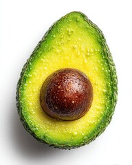Fresh Halved Avocado: Organic Green Gem for Healthy Lifestyle and Nutritious Food