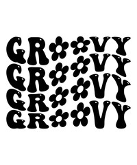  Groovy svg Bundle, Hippie svg, Inspirational svg, Retro svg, Motivational svg, Aesthetic svg, Boho svg, Wavy Text svg Cricut, trendy svg