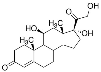 Cortisol Cortison Kortison Chemie Strukturformel Vektor