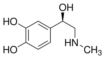 Adrenalin Neurotransmitter Chemie Strukturformel Vektor