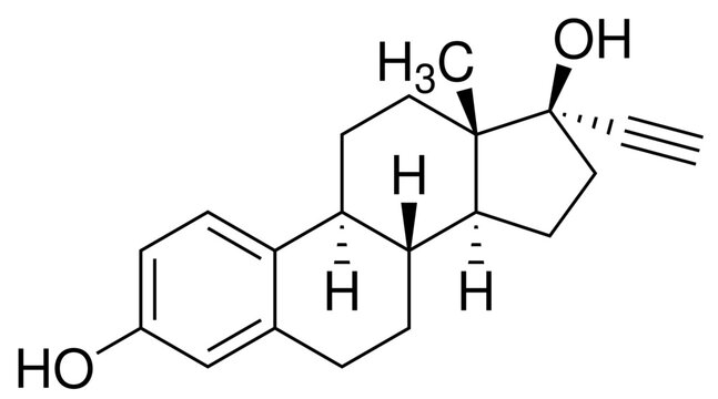 Ethinylestradiol Arzneistoff Chemie Strukturformel Vektor