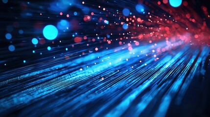 Fiber optic connection representing the speed and reliability of internet.