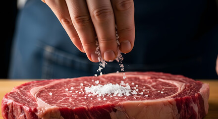 Seasoning a Perfect Ribeye Steak Mastering the Art of Salt and Flavor
