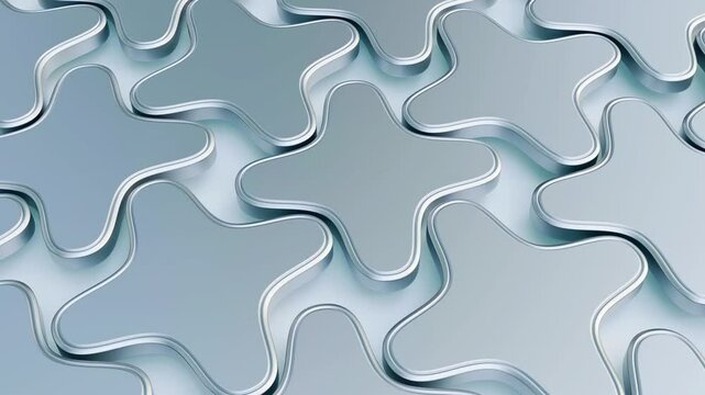 Unique metallic star shapes create a mesmerizing pattern in bright light