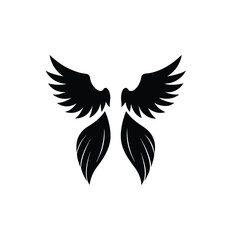 Bird feather vector art illustration