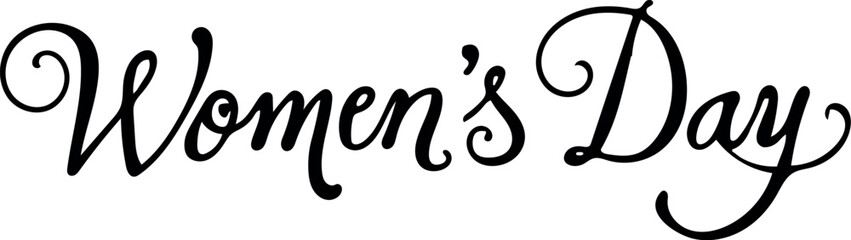 Elegant handwritten women's day calligraphy