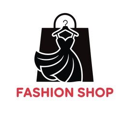 Obraz premium Modern Fashion Shop Logo Template, Vector Icon On White Background