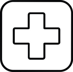 Obraz premium First aid icon vector black silhouette print design