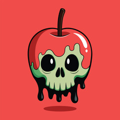 halloween pumpkin with skull