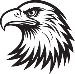 Majestic Eagle Head A Powerful Black and White Illustration
