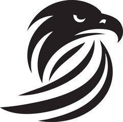 Stylized Eagle Head Logo Powerful Bird of Prey Vector Illustration